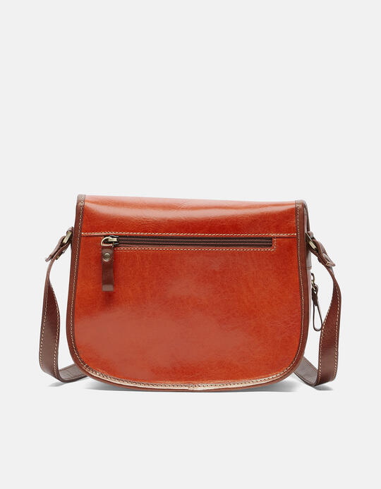 Leather Messenger bag ARANCIOBICOLORE - Messenger Bags - WOMEN'S BAGS | bagsCuoieria Fiorentina