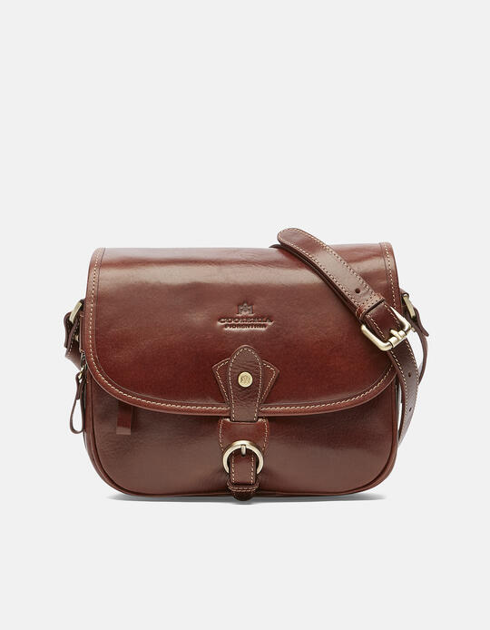 Leather Messenger bag MARRONE - Messenger Bags - WOMEN'S BAGS | bagsCuoieria Fiorentina