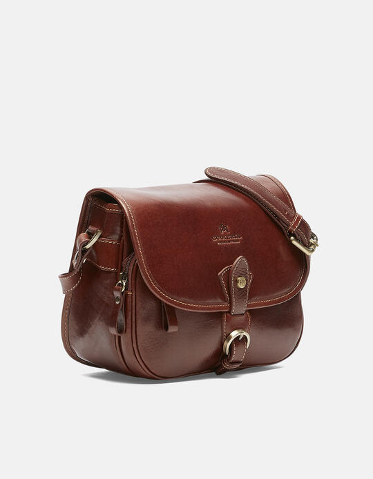 Leather Messenger bag MARRONE - Messenger Bags - WOMEN'S BAGS | bagsCuoieria Fiorentina