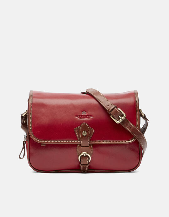 Big Leather messenger bag ROSSOBICOLORE - Messenger Bags - WOMEN'S BAGS | bagsCuoieria Fiorentina