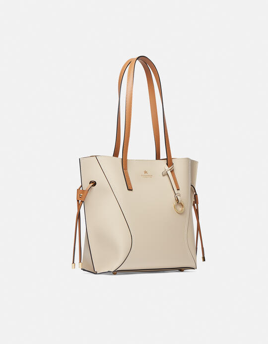 shopping bag in calf leather BEIGECUOIO - SHOPPING - WOMEN'S BAGS | bagsCuoieria Fiorentina