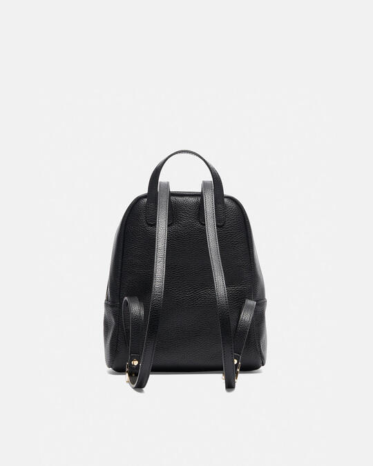 Small backpack in hammered calf leather NERO - leather backpacks - WOMEN'S BAGS | bagsCuoieria Fiorentina