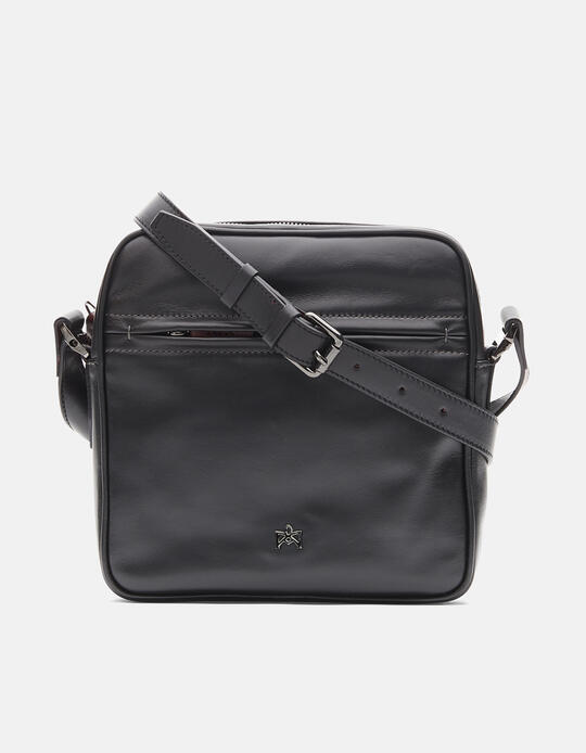 Adam Shoulder bag with front zip NEROBORDEAUX - Crossbody Bags - MEN'S BAGS | bagsCuoieria Fiorentina