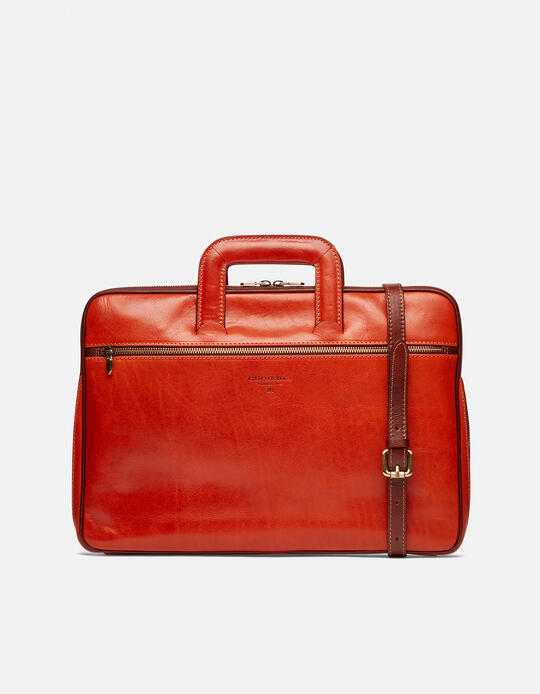 Laptop leather bag ARANCIOBICOLORE - Briefcases and Laptop Bags | BriefcasesCuoieria Fiorentina