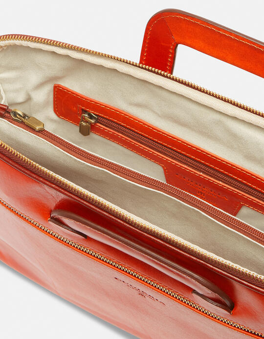 Laptop leather bag ARANCIOBICOLORE - Briefcases and Laptop Bags | BriefcasesCuoieria Fiorentina