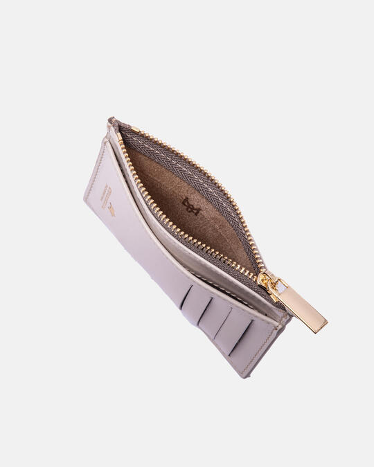 Blow Lux cart holder with zip PORCELLANA - Card Holders - Women's Wallets | WalletsCuoieria Fiorentina