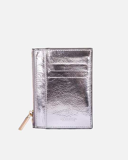 Glam card holder with zip ARGENTO - Card Holders - Women's Wallets | WalletsCuoieria Fiorentina