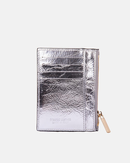 Glam card holder with zip ARGENTO - Card Holders - Women's Wallets | WalletsCuoieria Fiorentina