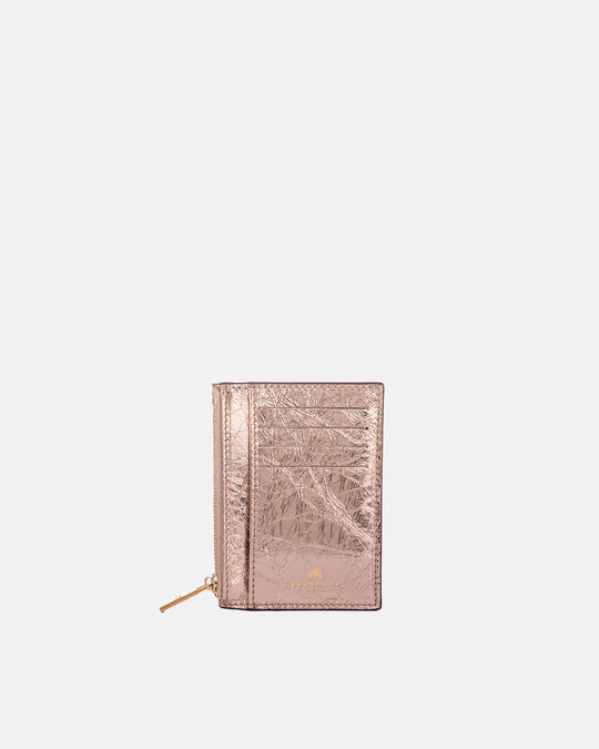 Glam card holder with zip RAME - Card Holders - Women's Wallets | WalletsCuoieria Fiorentina