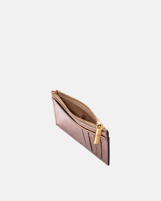 Glam card holder with zip RAME - Card Holders - Women's Wallets | WalletsCuoieria Fiorentina