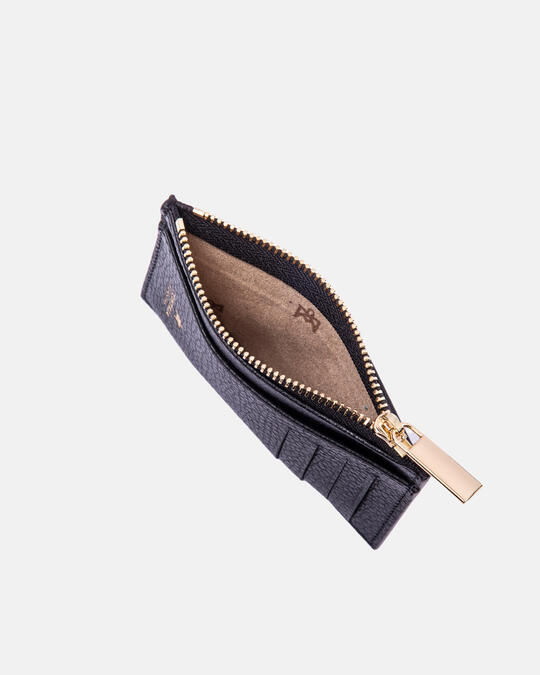 Card holder with zip NERO - Card Holders - Women's Wallets | WalletsCuoieria Fiorentina