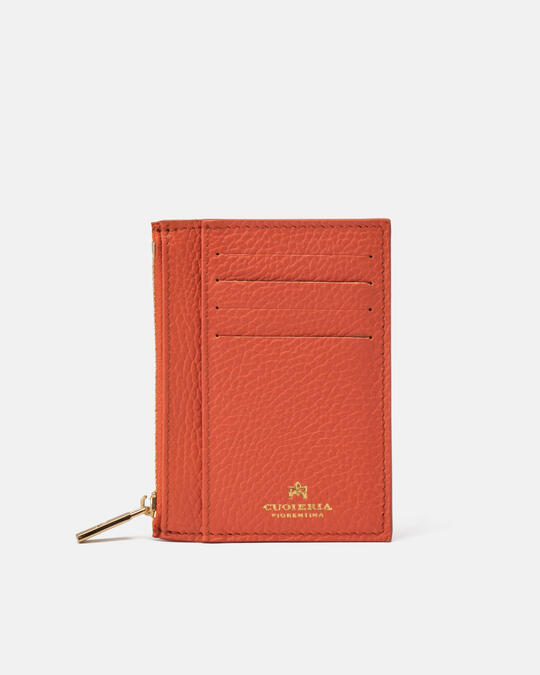 Card holder with zip PAPAYA - Card Holders - Women's Wallets | WalletsCuoieria Fiorentina