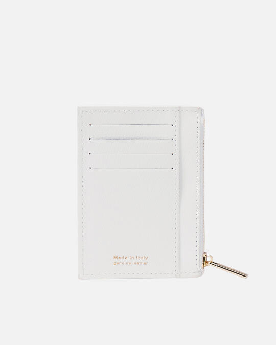 Card holder with zip BIANCO - Card Holders - Women's Wallets | WalletsCuoieria Fiorentina