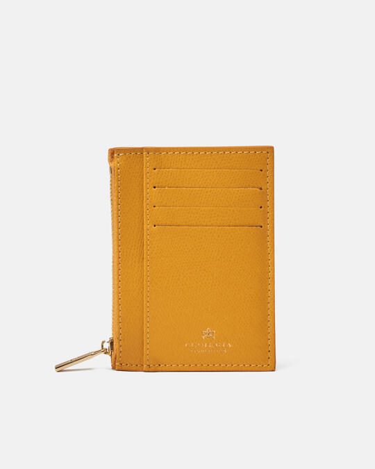 Card holder with zip GIALLO - Card Holders - Women's Wallets | WalletsCuoieria Fiorentina