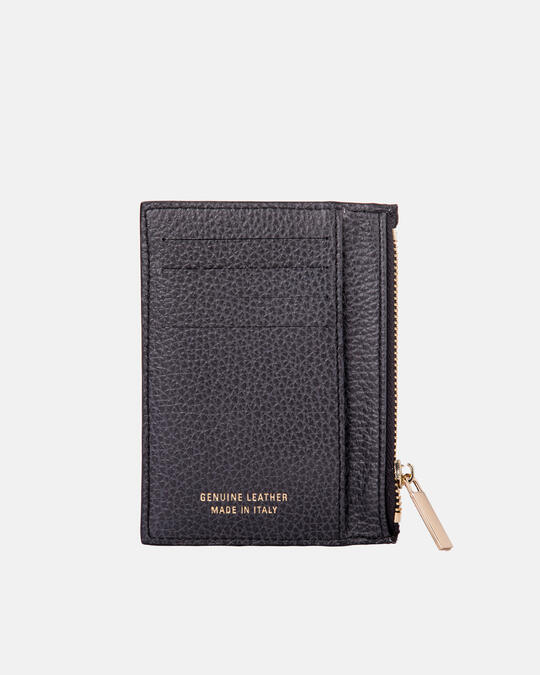 Rebel Card holder with zip NERO - Card Holders - Women's Wallets | WalletsCuoieria Fiorentina