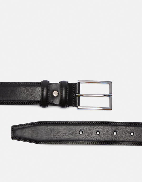 Elegant Leather Belt NERO - Men Belts | BeltsCuoieria Fiorentina