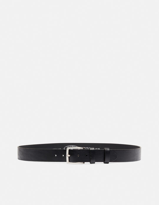 CLASSIC LEATHER BELT WITHOUT SEAMS HEIGHT 4,0 CM NERO - Men Belts | BeltsCuoieria Fiorentina