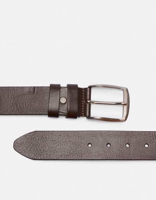 Cintura Classica in cuoio senza cuciture altezza 4,0 cm TESTA DI MORO - CINTURE UOMO | CINTURECuoieria Fiorentina