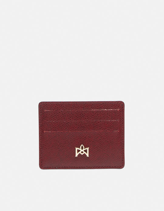 Bella credit car holder with space for banknotes BORDEAUX - Card Holders - Women's Wallets | WalletsCuoieria Fiorentina