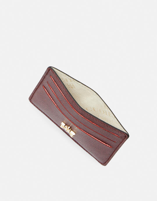 Bella credit car holder with space for banknotes BORDEAUX - Card Holders - Women's Wallets | WalletsCuoieria Fiorentina