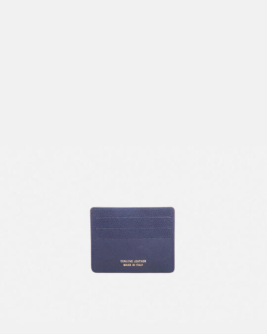 Bella credit car holder with space for banknotes NAVY - Card Holders - Women's Wallets | WalletsCuoieria Fiorentina