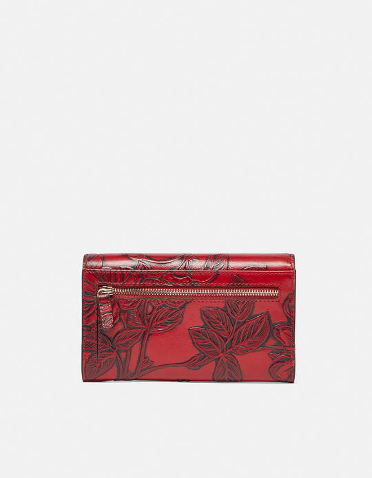 Bifold wallet in printed calfleather ROSSO - Women's Wallets - Women's Wallets | WalletsCuoieria Fiorentina