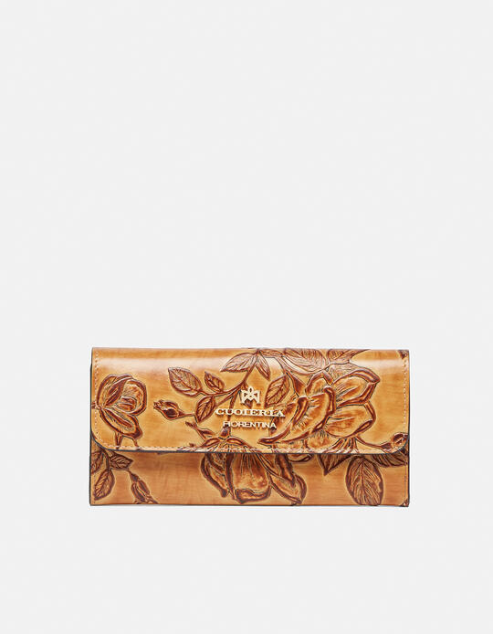 Large bifold wallet in printed leather Mimì BEIGE - Women's Wallets - Women's Wallets | WalletsCuoieria Fiorentina