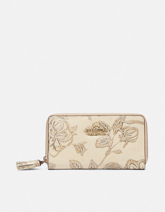 Large double zip around wallet Mimì TAUPE - Women's Wallets - Women's Wallets | WalletsCuoieria Fiorentina