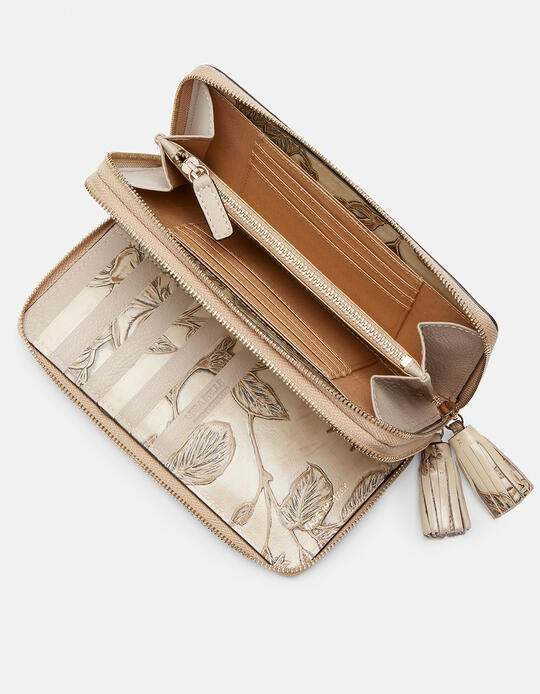 Large double zip around wallet Mimì TAUPE - Women's Wallets - Women's Wallets | WalletsCuoieria Fiorentina