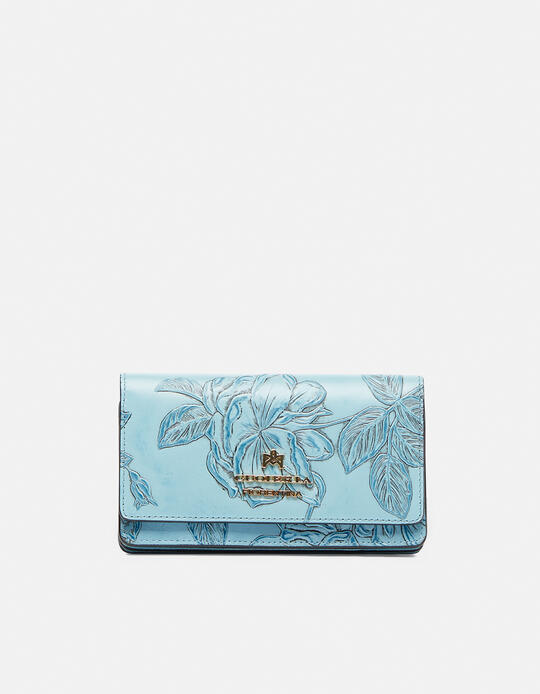 Mimì clutch wallet in printed calfskin Mimì CELESTE - Women's Wallets - Women's Wallets | WalletsCuoieria Fiorentina