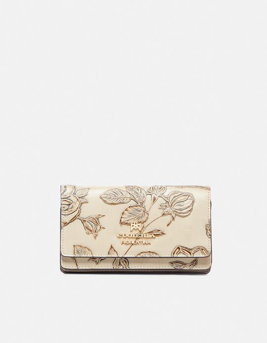 Mimì clutch wallet in printed calfskin Mimì TAUPE - Women's Wallets - Women's Wallets | WalletsCuoieria Fiorentina
