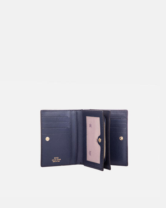 Portafoglio piccolo con portamonete NAVY | SalesCuoieria Fiorentina