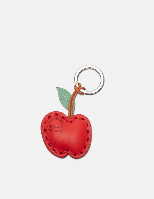 Apple  Leather keychain ROSSO - Key holders - Women's Accessories | AccessoriesCuoieria Fiorentina