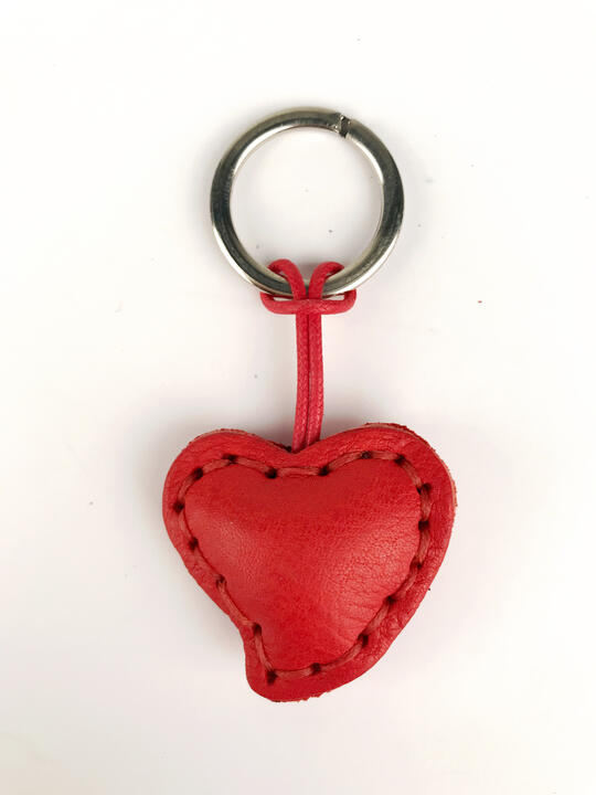 Heart Leather keychain ROSSO - Key holders - Women's Accessories | AccessoriesCuoieria Fiorentina