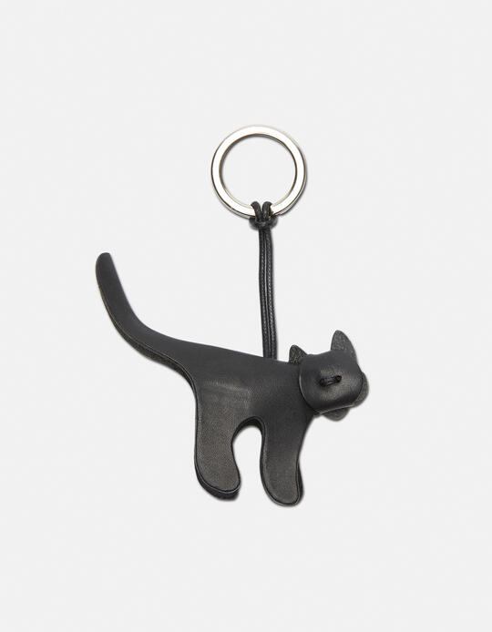 Cat Leather keychain NERO - Key holders - Women's Accessories | AccessoriesCuoieria Fiorentina