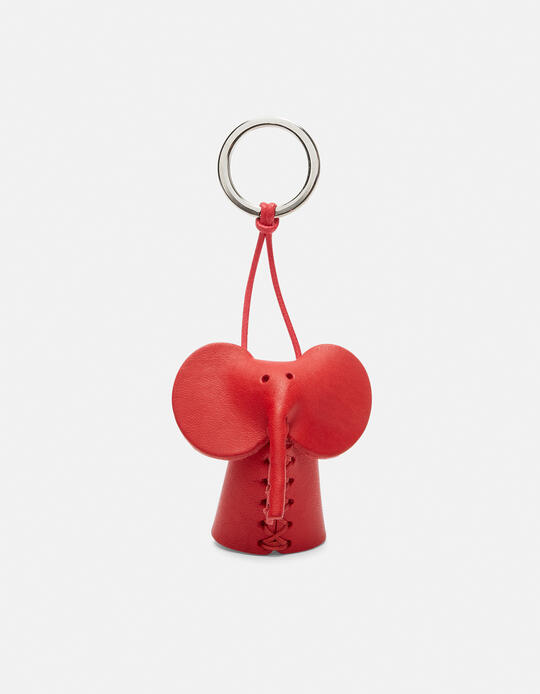 Elefant  Leather keychain ROSSO - Key holders - Women's Accessories | AccessoriesCuoieria Fiorentina