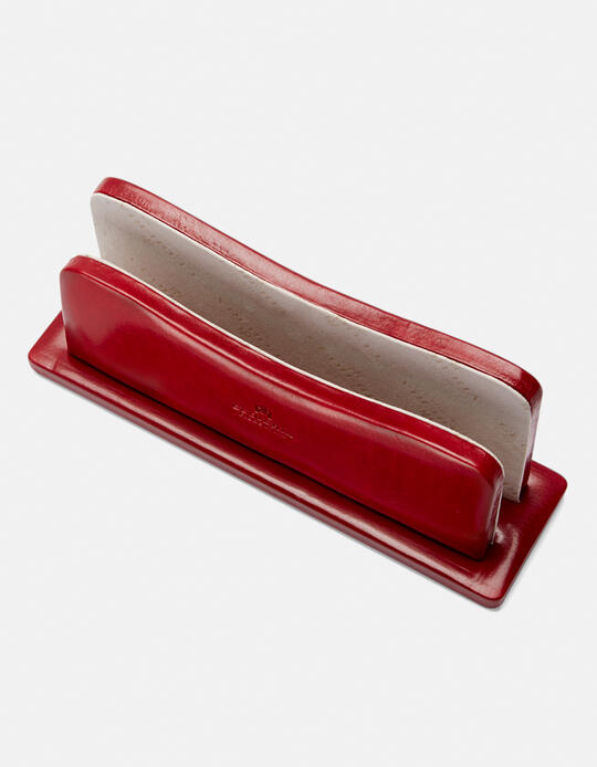Vegetable tanned leather letter holder ROSSO - Office | AccessoriesCuoieria Fiorentina