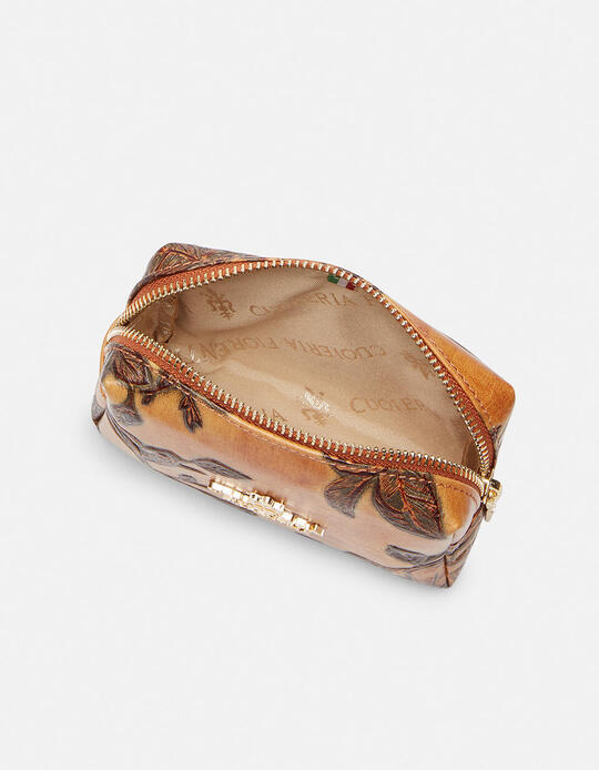 Calfskin printed Beauty-Case Mimì BEIGE - Make Up Bags - Women's Accessories | AccessoriesCuoieria Fiorentina