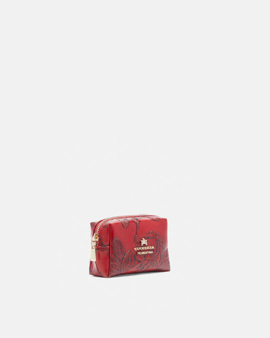 Calfskin printed Beauty-Case ROSSO - Make Up Bags - Women's Accessories | AccessoriesCuoieria Fiorentina