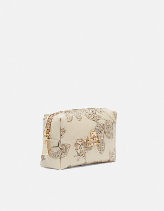 Calfskin printed Beauty-Case Mimì TAUPE - Make Up Bags - Women's Accessories | AccessoriesCuoieria Fiorentina