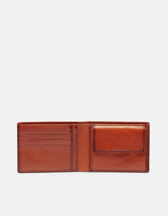 Anti-rfid Warm and Color wallet with leather coin case ARANCIO - Women's Wallets - Men's Wallets | WalletsCuoieria Fiorentina