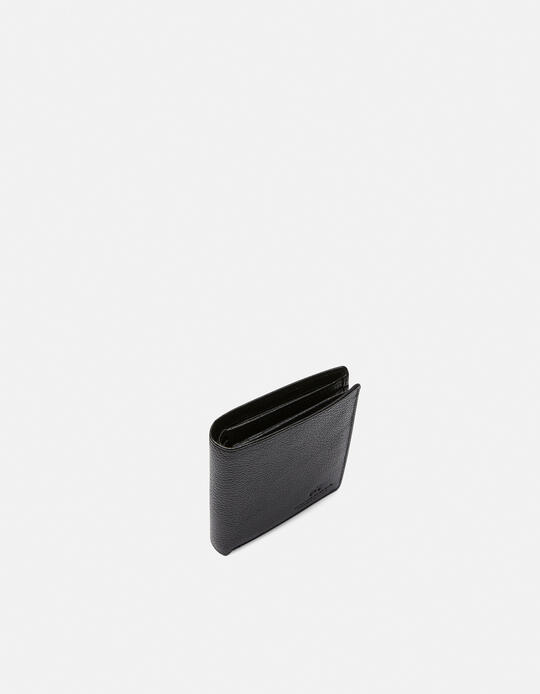 Anti-Rfid vertical wallet with coin purse in printed calf grained NERO - Women's Wallets - Men's Wallets | WalletsCuoieria Fiorentina