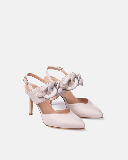 Slingback with chain PORCELLANA - Women Shoes | ShoesCuoieria Fiorentina