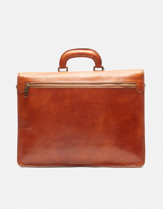 Tanned vegetable leather folder COGNAC - Briefcases and Laptop Bags | BriefcasesCuoieria Fiorentina