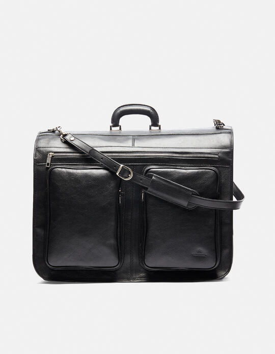Oxford travel garment bag in vegetable tanned leather NERO - Luggage | TRAVEL BAGSCuoieria Fiorentina