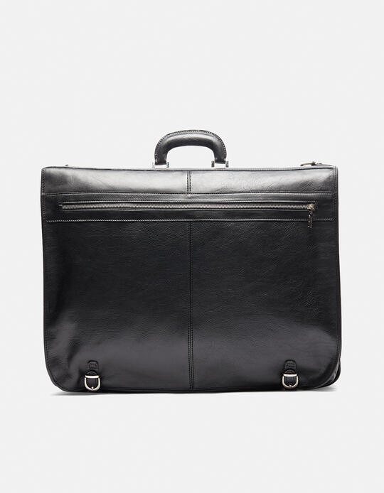 Oxford travel garment bag in vegetable tanned leather NERO - Luggage | TRAVEL BAGSCuoieria Fiorentina