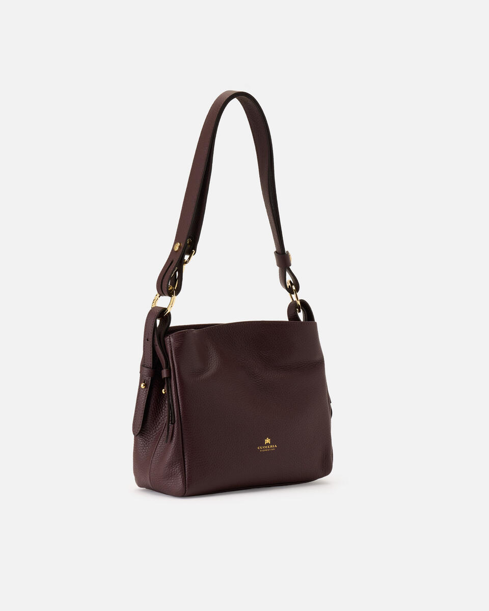 Small hobo bag Coffee  - Shoulder Bags - Women's Bags - Bags - Cuoieria Fiorentina