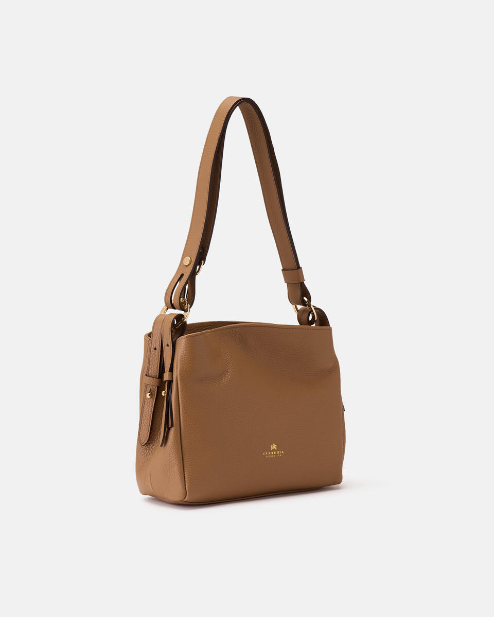 Velvet borsa a spalla piccola con tracolla estensibile Desert  - Borse A Spalla - Borse Donna - Borse - Cuoieria Fiorentina
