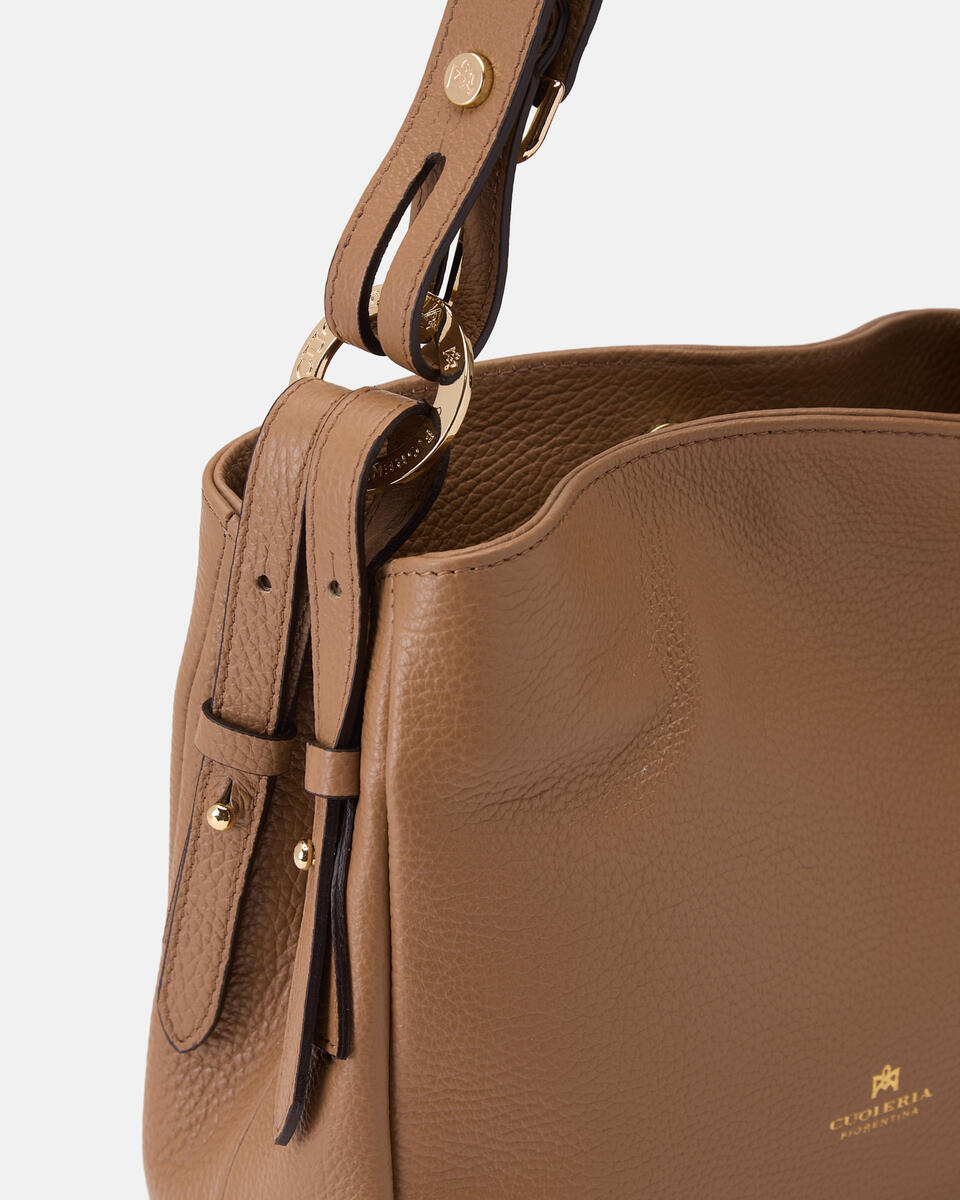 Velvet borsa a spalla piccola con tracolla estensibile Desert  - Borse A Spalla - Borse Donna - Borse - Cuoieria Fiorentina