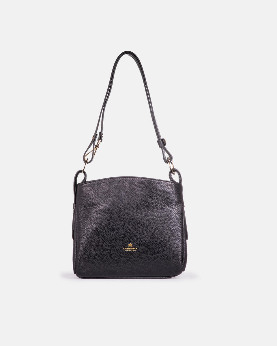 Small hobo Black  - Crossbody Bags - Women's Bags - Bags - Cuoieria Fiorentina